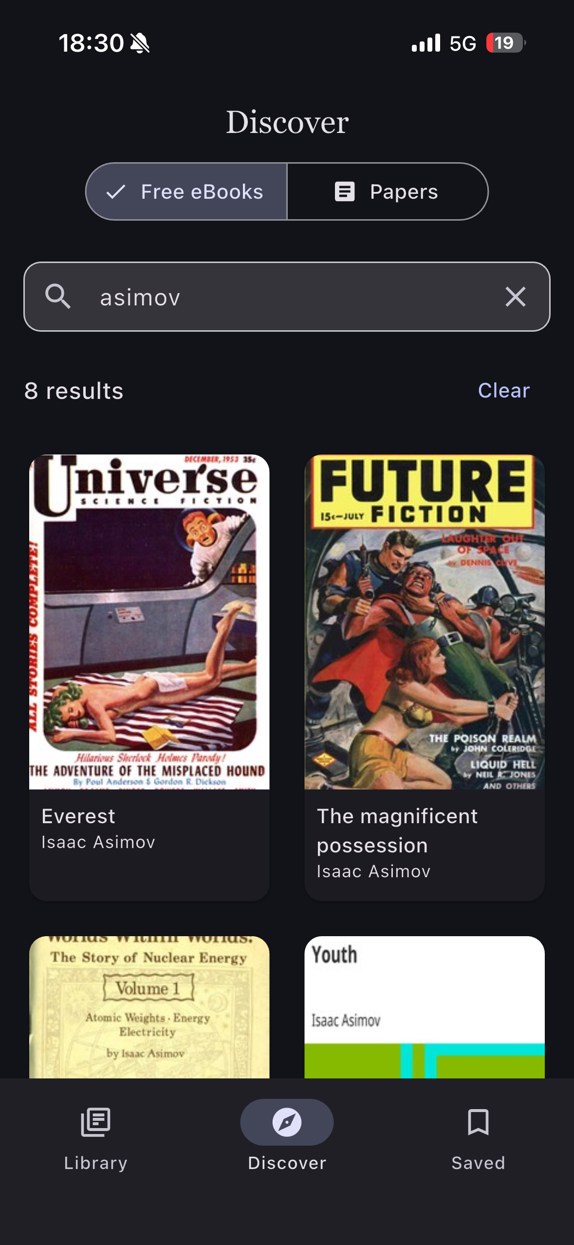 Seriatim app screenshot